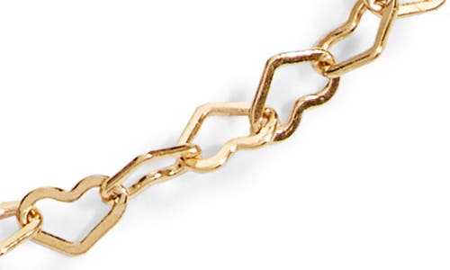 Set & Stones Mandy Heart Charm Bracelet In Gold