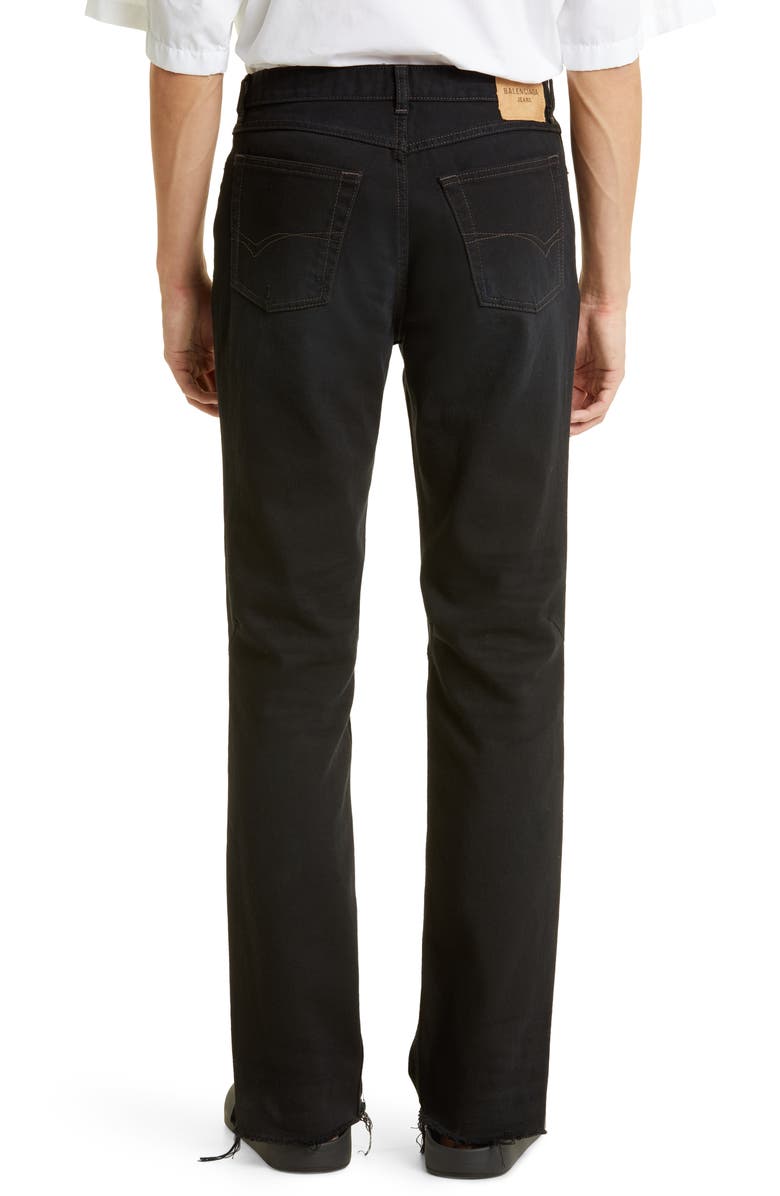 Balenciaga Super Fitted Raw Hem Jeans, Alternate, color, 