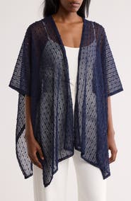 Vince Camuto Cotton Popcorn Ruana