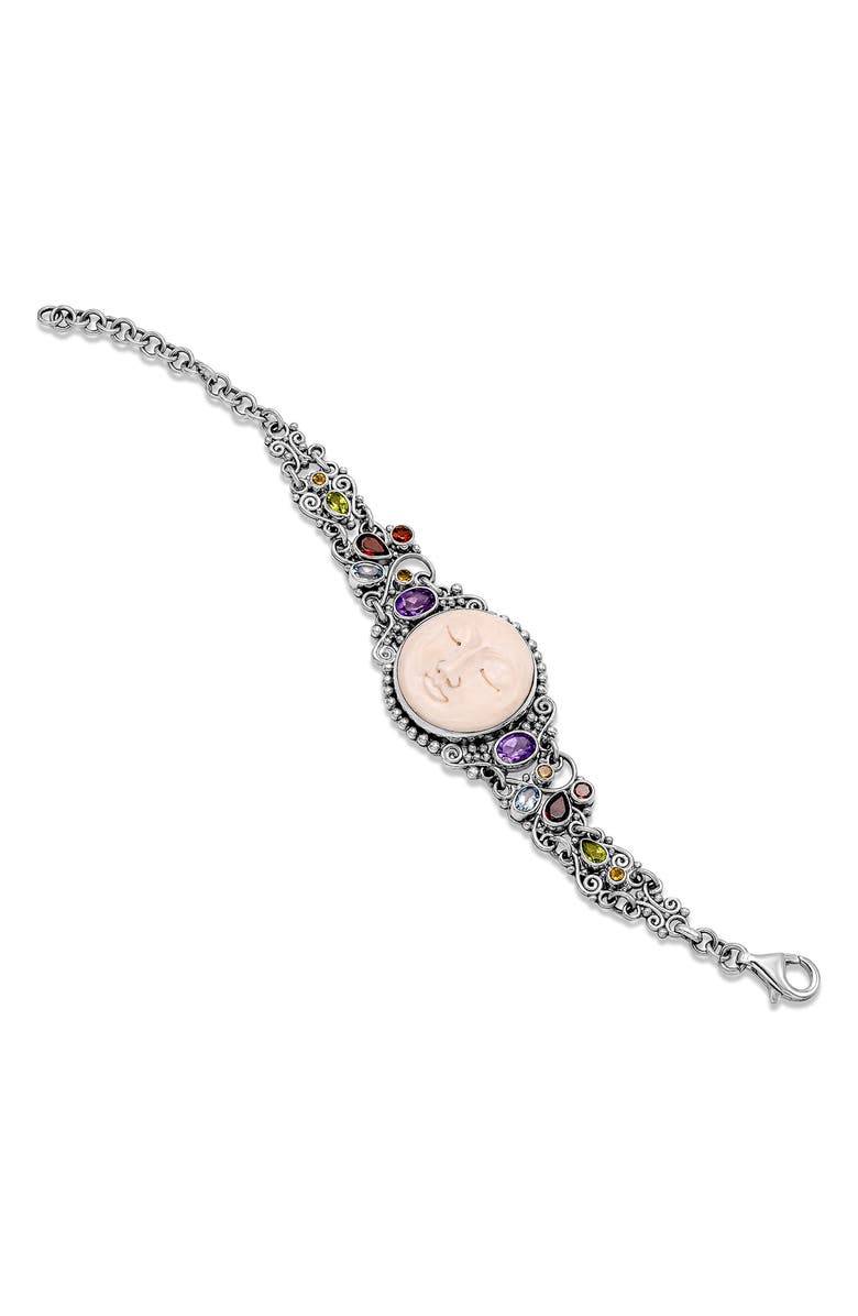 SAMUEL B. Multistone White Bone Bracelet, Main, color, Multi