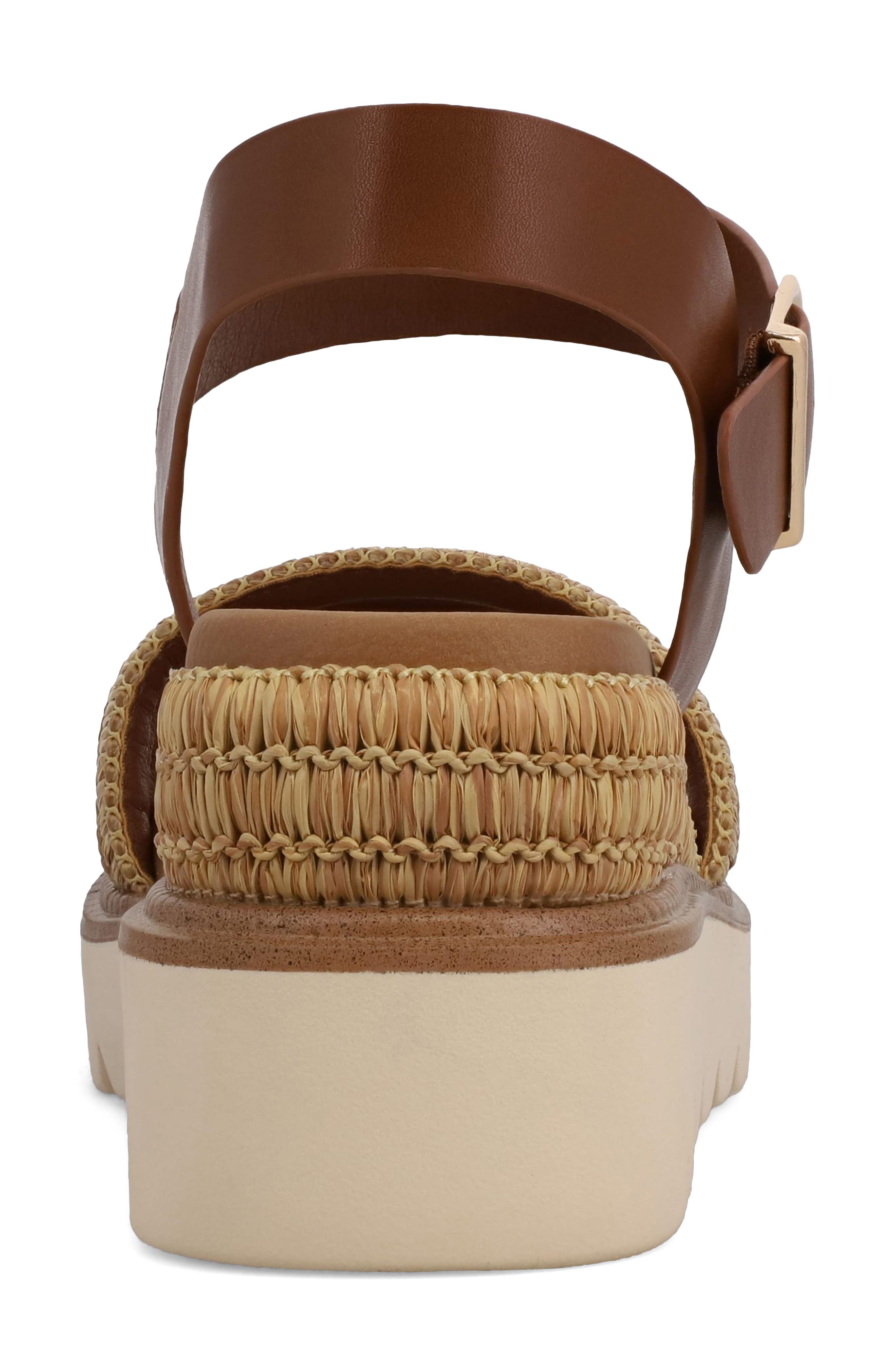 MIA Odalys Wedge Sandal, Alternate, color, Cognac/ Natural