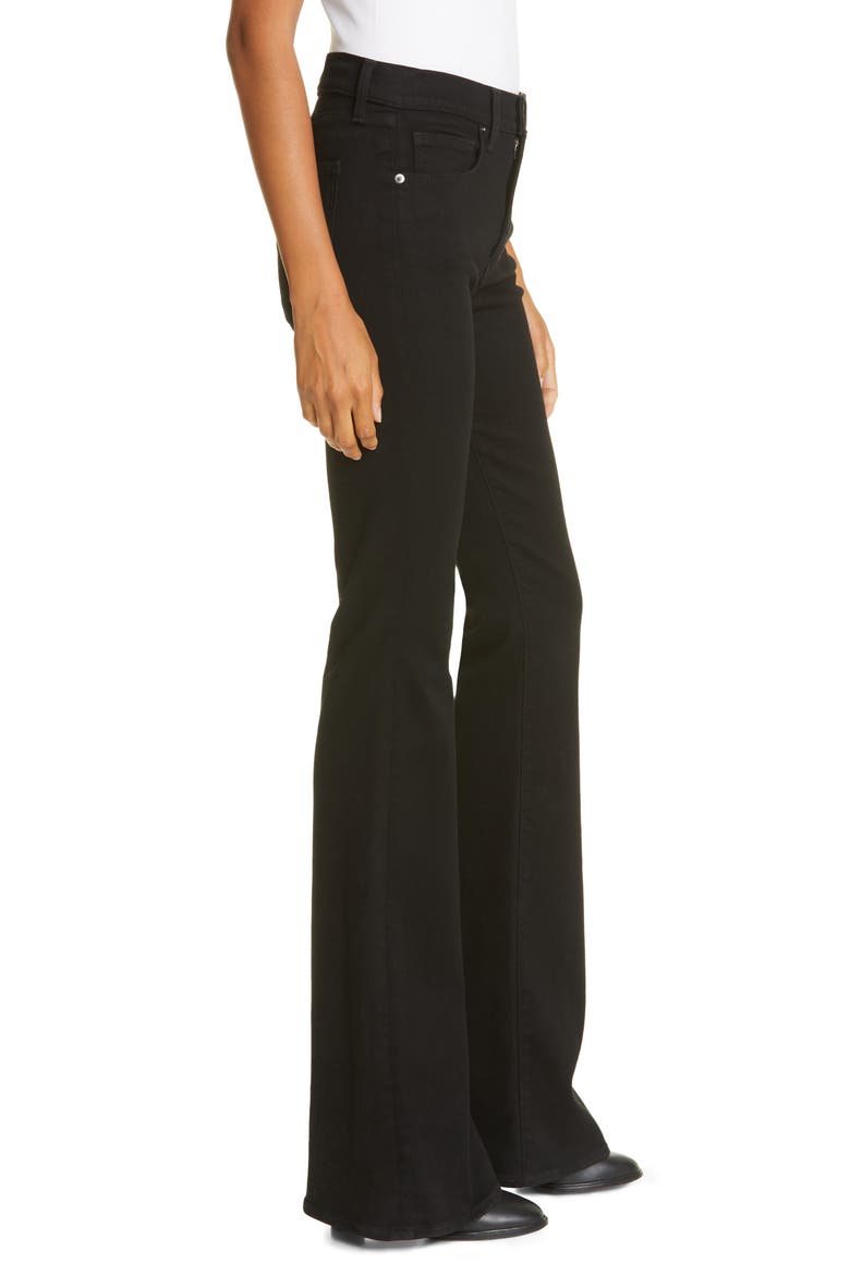 Beverly High Waist Skinny Flare Leg Jeans, Alternate, color, ONYX