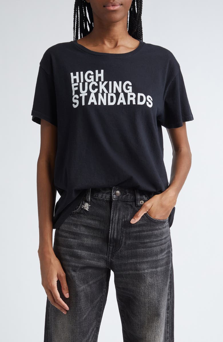 R13 High Fucking Standards Graphic T-Shirt, Main, color, 