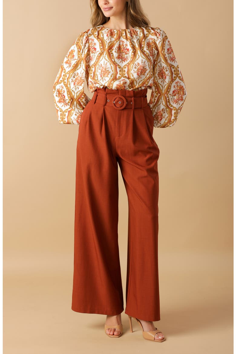 Floral Long Sleeve Top, Alternate, color, IVORY