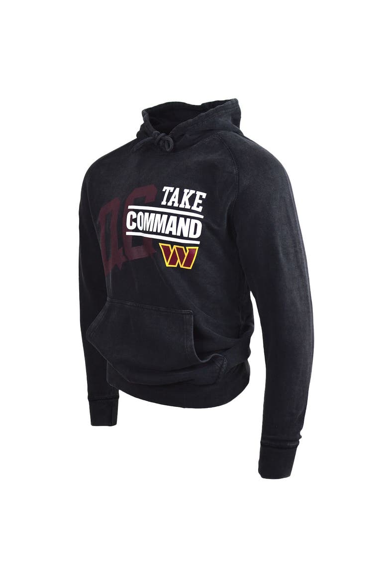 Unisex DC PROPER Black Washington Commanders Take Command Mineral Wash Vintage Pullover Hoodie, Alternate, color, Black