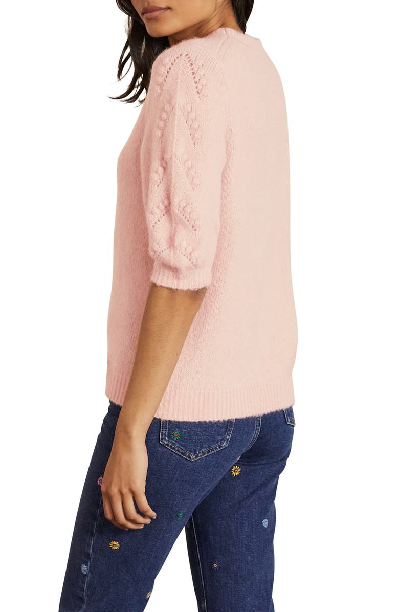 Boden Pointelle Elbow Sleeve Sweater, Alternate, color,