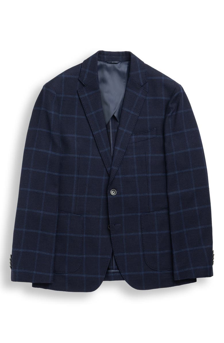 Rodd & Gunn Campbell Point Windowpane Plaid Sport Coat, Alternate, color, Midnight