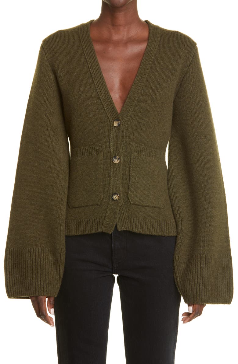 Khaite The Scarlet Cashmere Cardigan, Main, color,