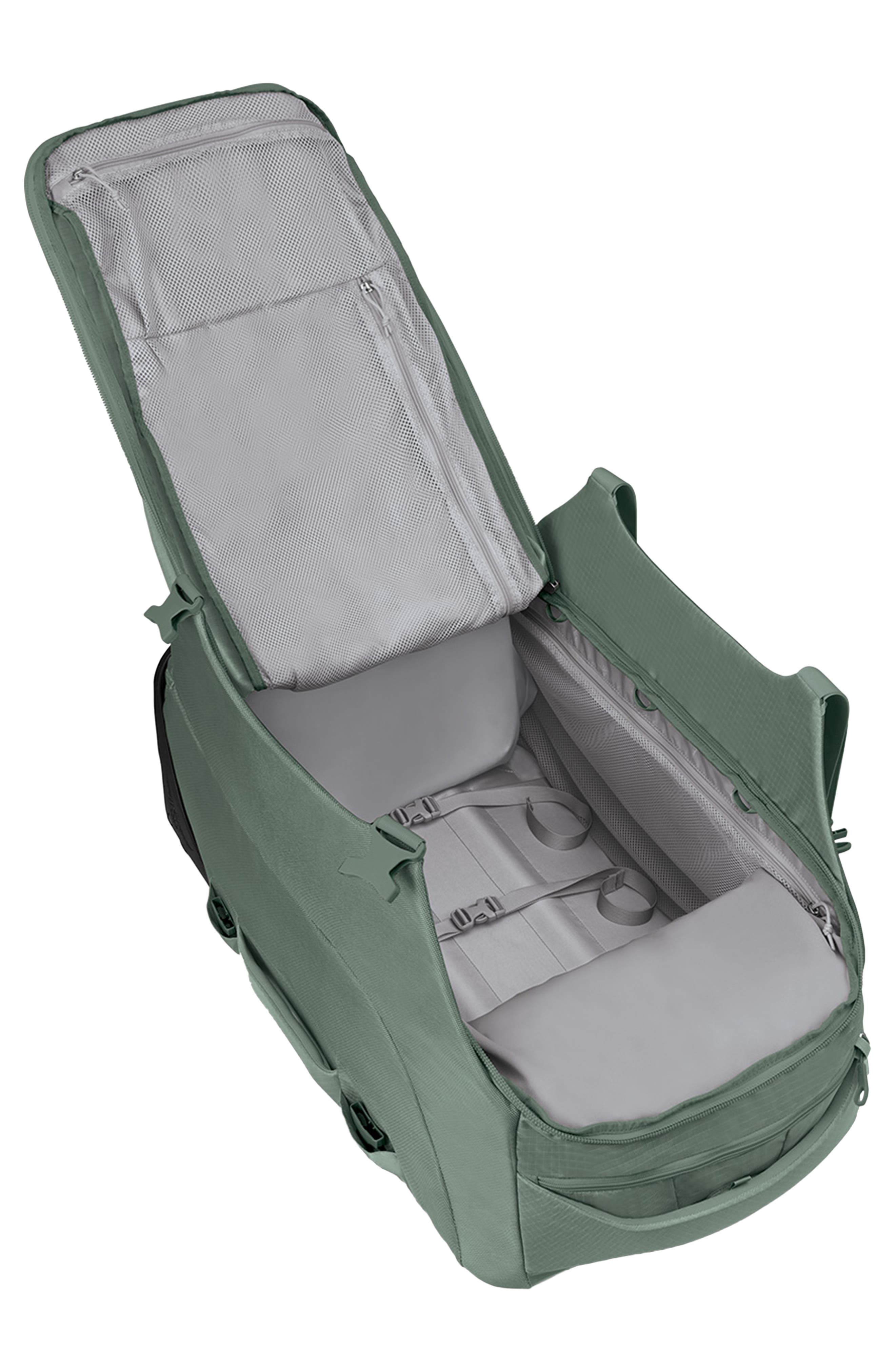 Sojourn 30-Inch Shuttle Wheeled Recycled Nylon Duffle Bag, Alternate, color, KOSERET GREEN