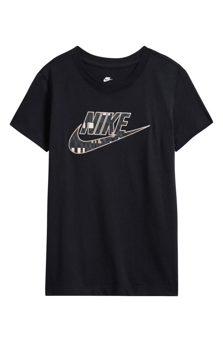 Nike Kids' Club Futura Appliqué T-Shirt, Main, color, Black
