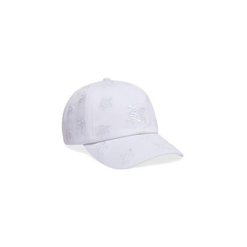 Vilebrequin Solid Turtle Embroidered Terry Cap In Blanc