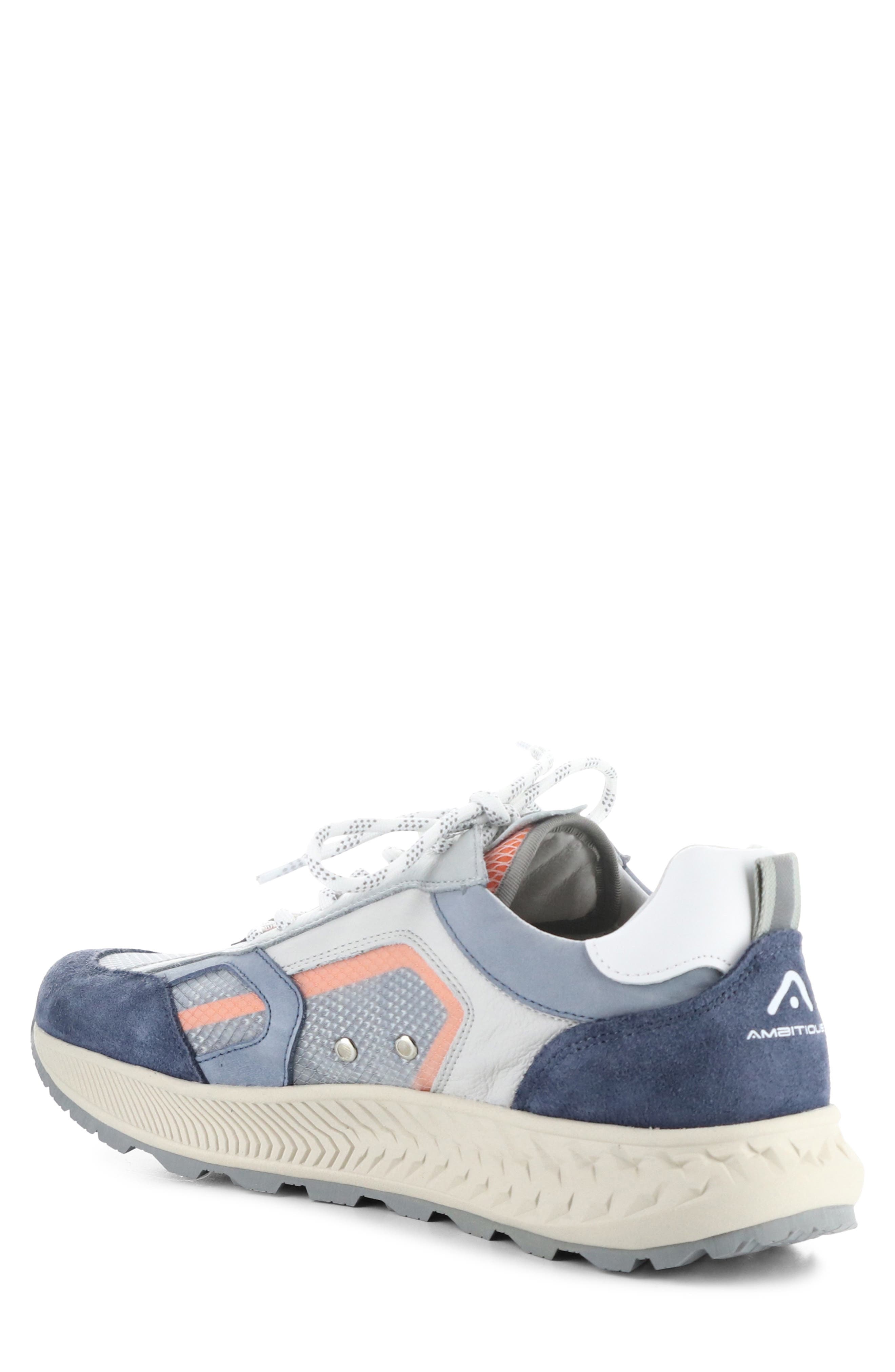 Ambitious 13320 Colorblock Sneaker, Alternate, color, Blue/ Grey Suede/ Textile