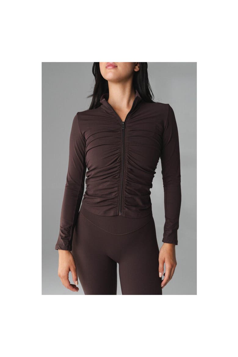 Cloud II Gather Jacket, Alternate, color, Espresso