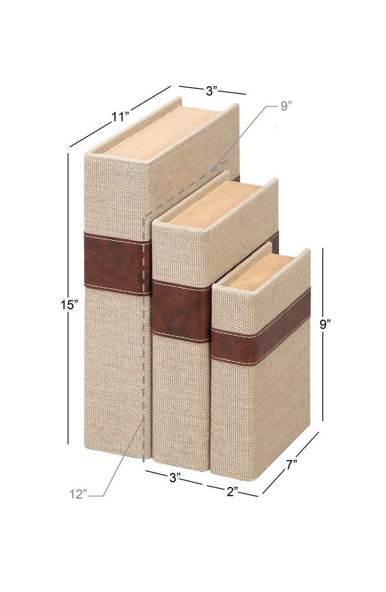 SONOMA SAGE HOME Set of 3 Faux Book Boxes, Alternate, color,