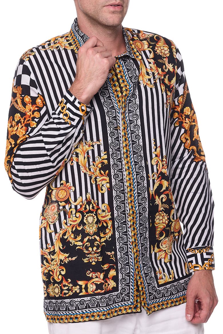 Full Sleeves Resort Shirt, Main, color, BLACK