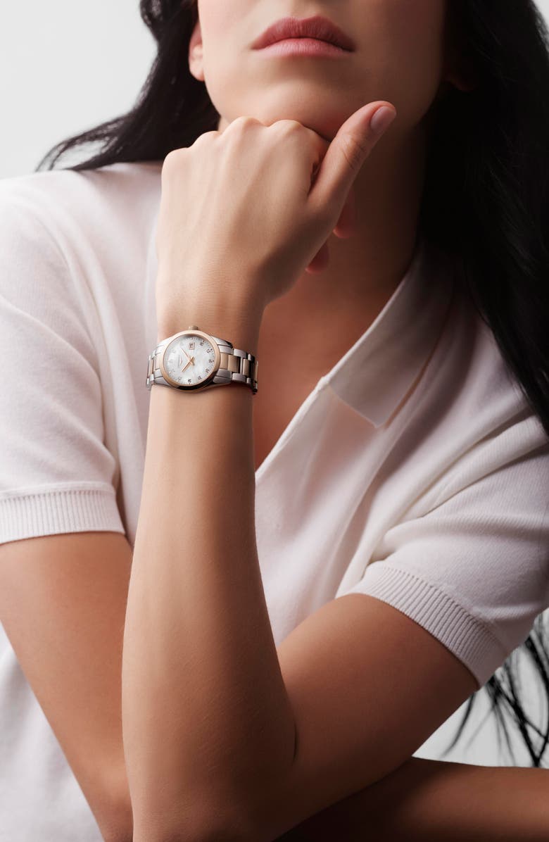 Longines Conquest Classic Diamond Bracelet Watch, 29mm, Alternate, color, 