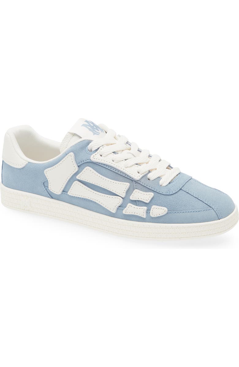 AMIRI Pacific Bones Suede Sneaker, Main, color, Ashley Blue
