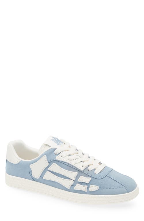 Amiri Pacific Bones Appliquéd Suede Sneakers In Blue