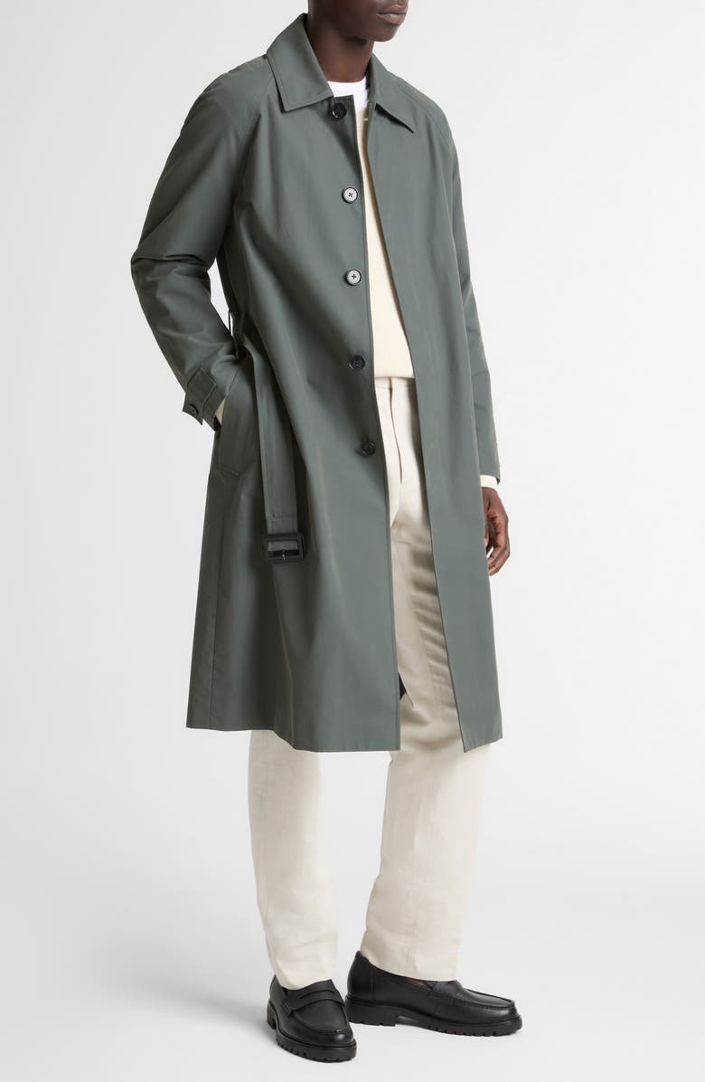 Vince Single Breasted Trench Coat, Alternate, color, Slate