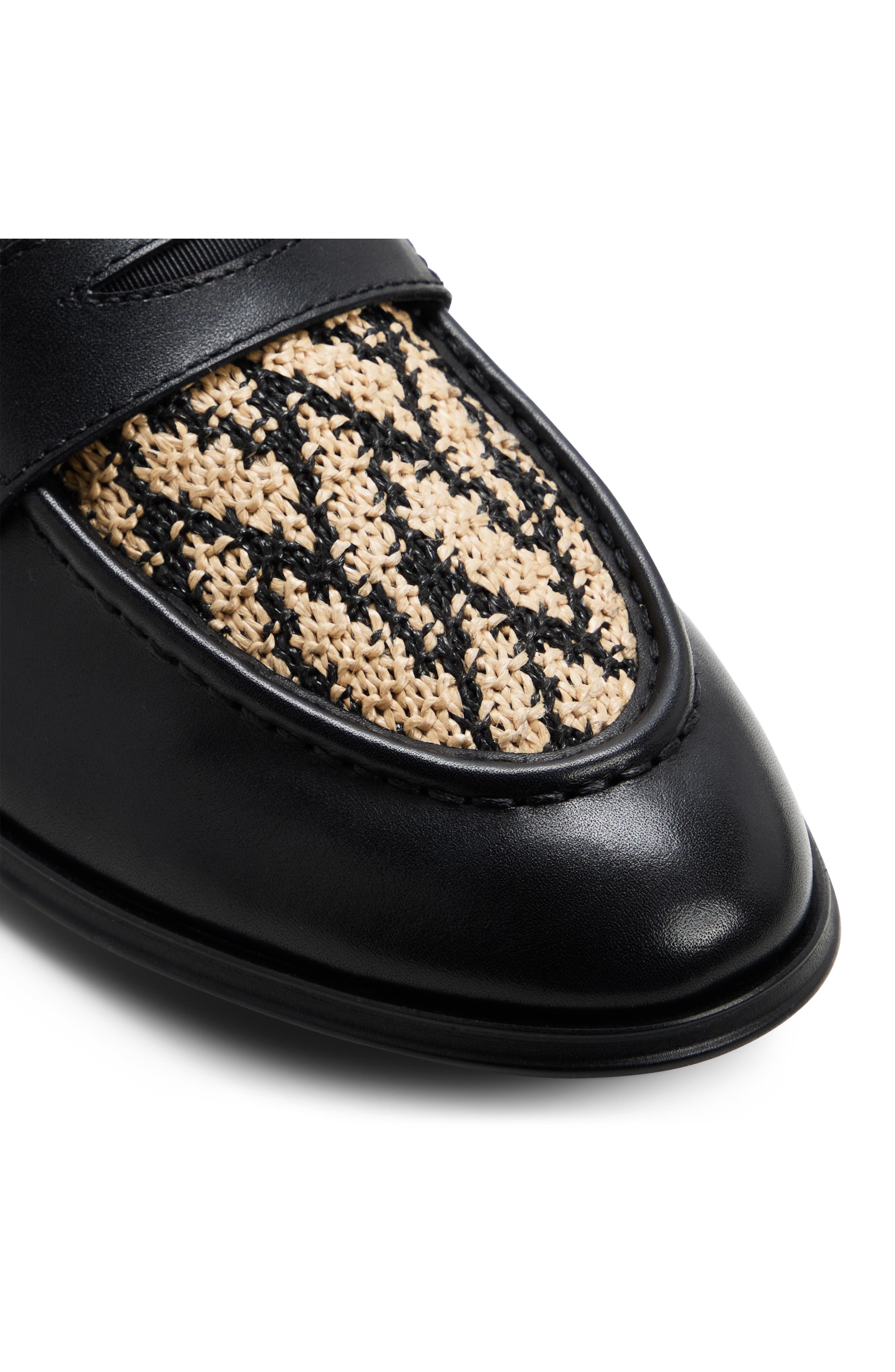 Fano Leather Penny Loafer, Alternate, color, BLACK