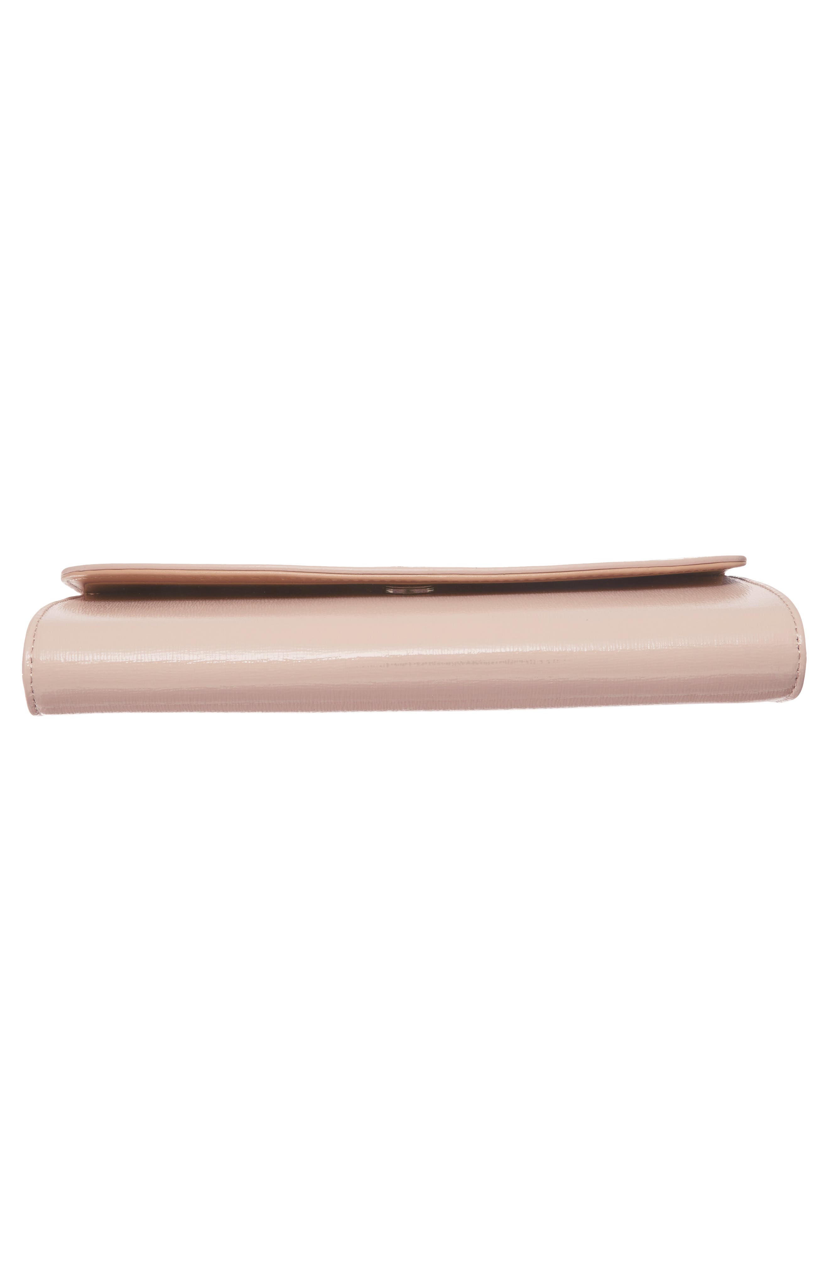 Leather Clutch, Alternate, color, PINK DUST