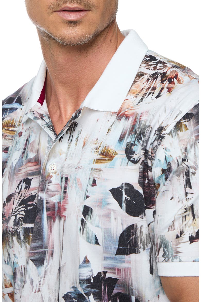 Iver Print Polo, Alternate, color, WHITE