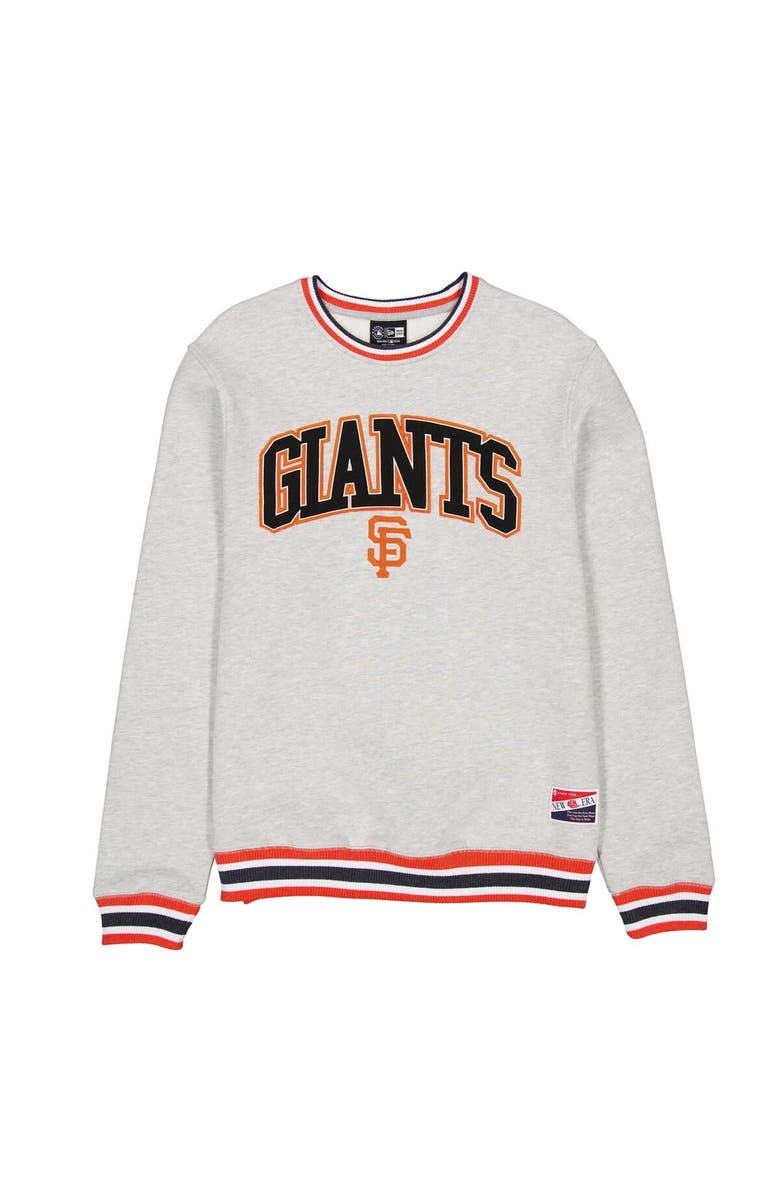 New Era Men's New Era Heather Gray San Francisco Giants Throwback Classic Pullover Sweatshirt, Alternate, color, 