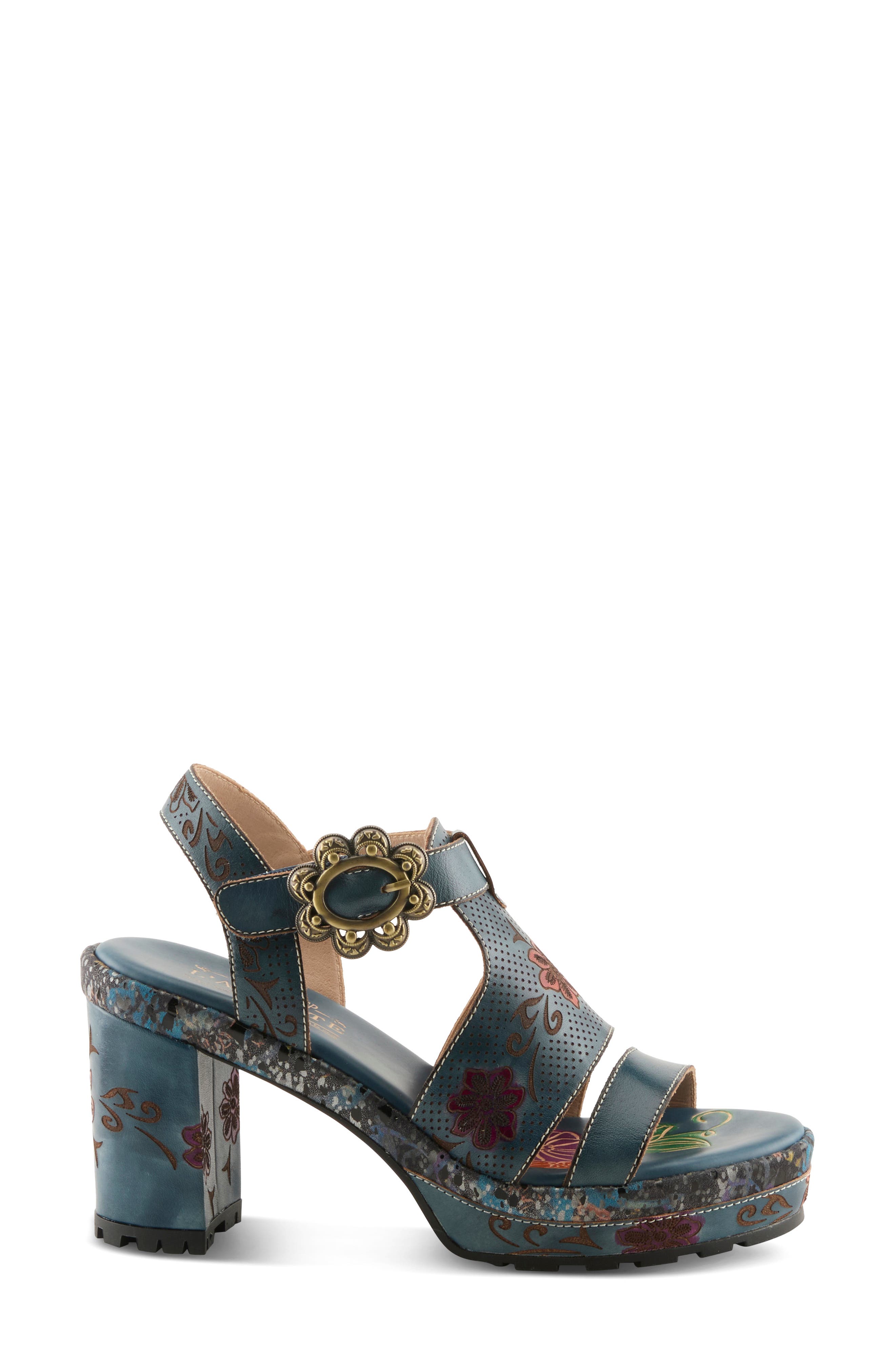 L'Artiste by Spring Step Jawdrop Sandal, Alternate, color, Navy Multi