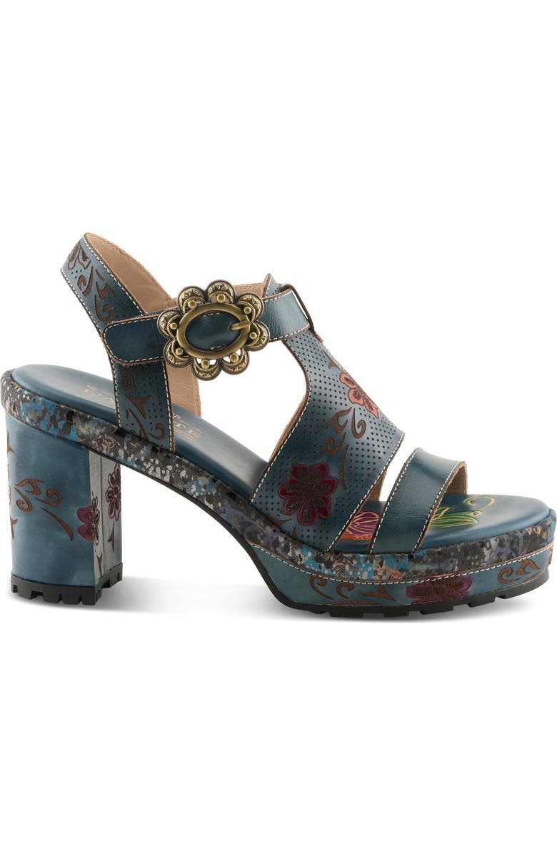 L'Artiste by Spring Step Jawdrop Sandal, Alternate, color, Navy Multi