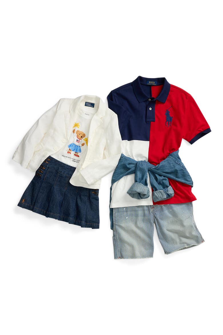 Kids' Chambray Cotton Button-Down Shirt, Alternate, color, DARK BLUE