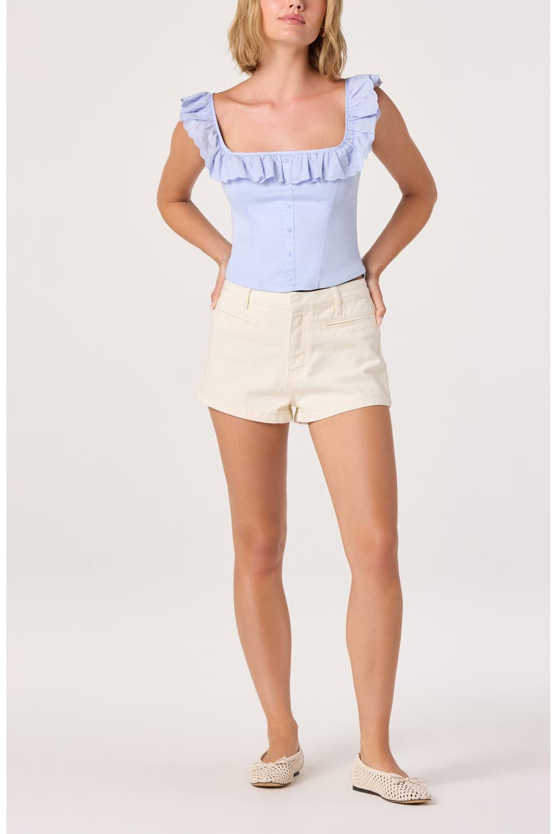 Arden High Waist Shorts, Alternate, color, CREAM