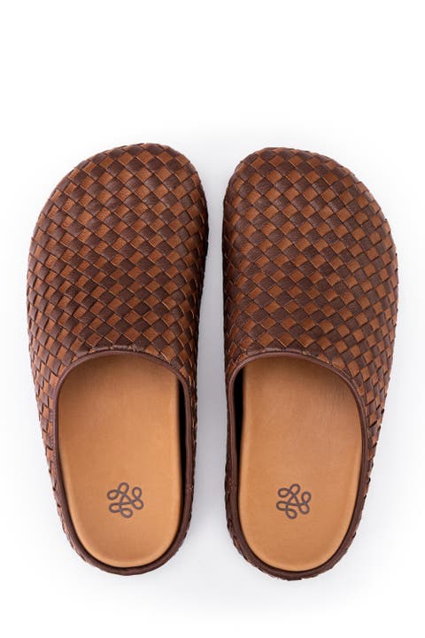 Bolinas Leather Woven Clog