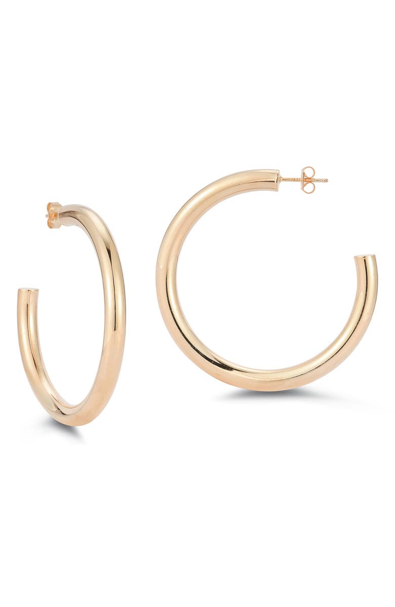 GLAZE JEWELRY Tubular Hoop Earrings, Main, color, Rose Gold