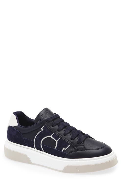 Ferragamo Cassina Gan 2 Low Top Sneakers In Blue