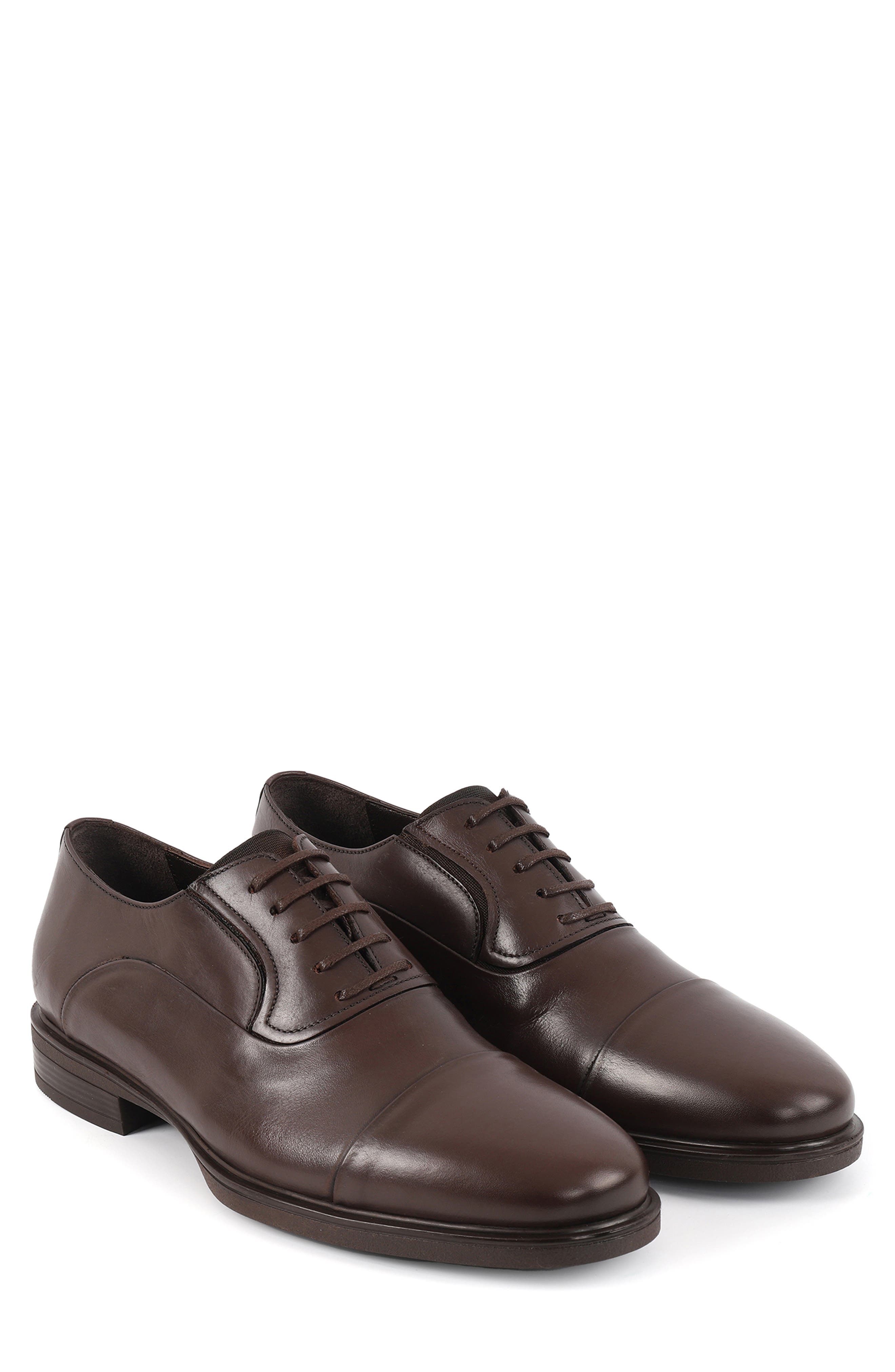 VELLAPAIS Babuino Cap Toe Oxford, Alternate, color, Dark Brown