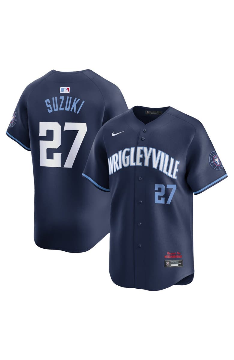 Nike Men's Nike Seiya Suzuki Navy Chicago Cubs City Connect Limited Player Jersey, Alternate, color, 