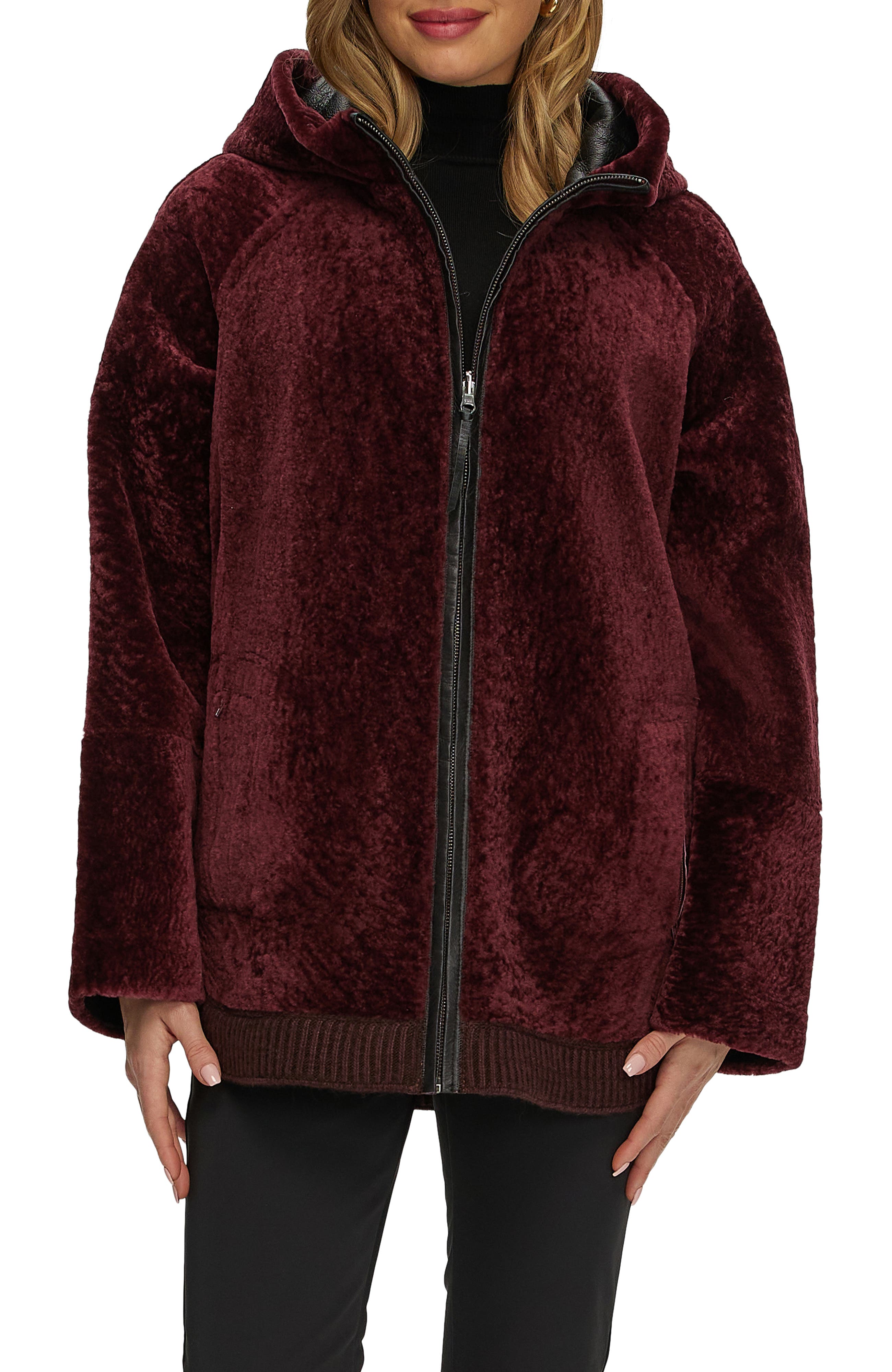 BURGUNDY/BLACK