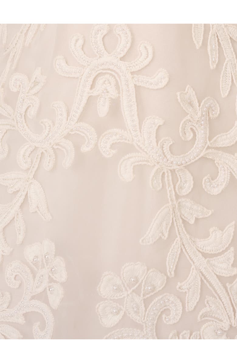 Adrianna Papell Beaded & Embroidered Sleeveless Minidress, Alternate, color, Ivory