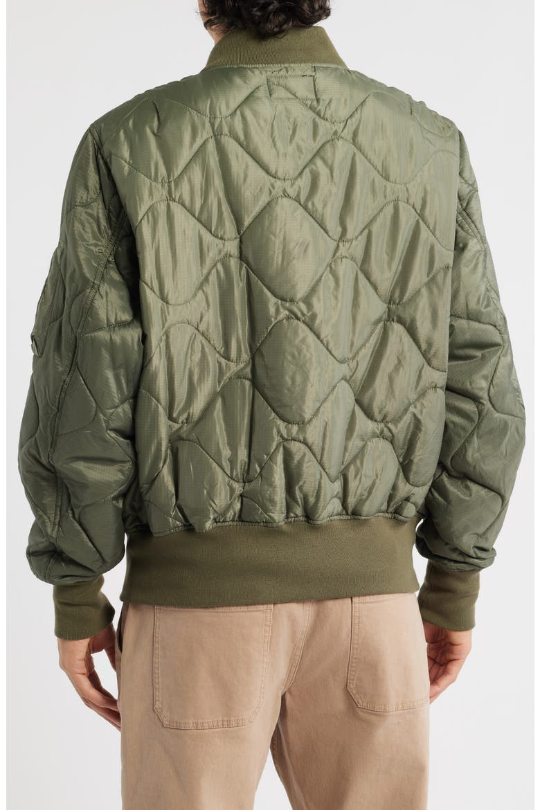L-2B Relaxed Water Resistant Quilted Bomber Jacket, Alternate, color, OG-107 GREEN