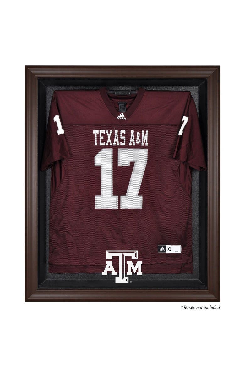 FANATICS AUTHENTIC Texas A&M Aggies Brown Framed Logo Jersey Display Case, Main, color, 