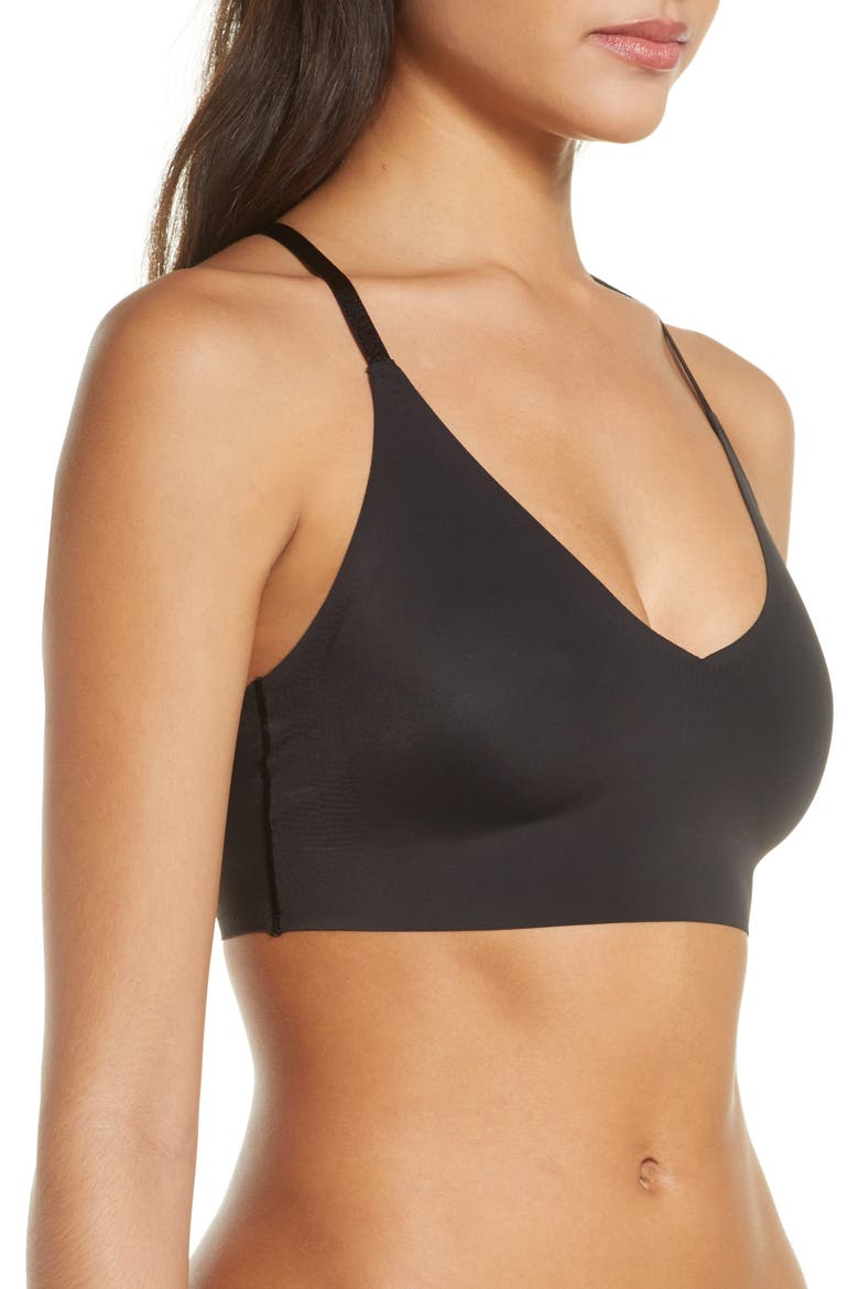 Triangle Lace Racerback Bralette, Alternate, color, BLACK