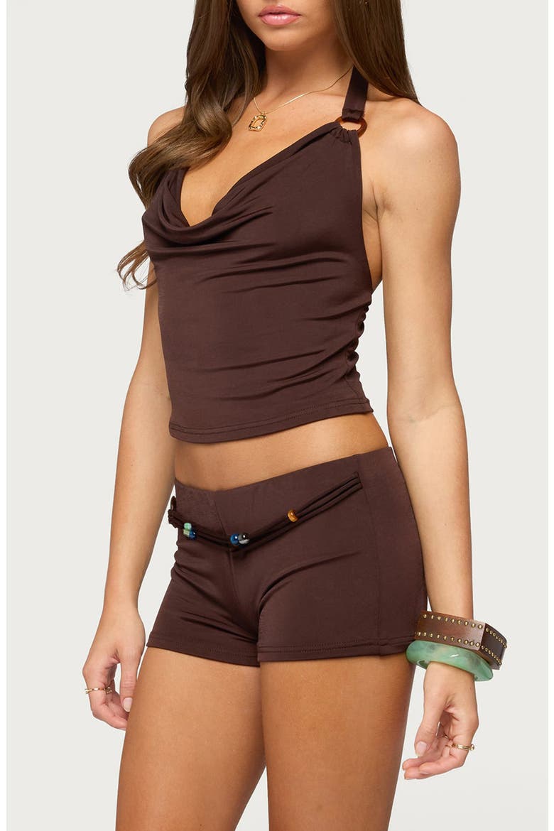 Janya Cowl Neck Halter Top, Alternate, color, BROWN