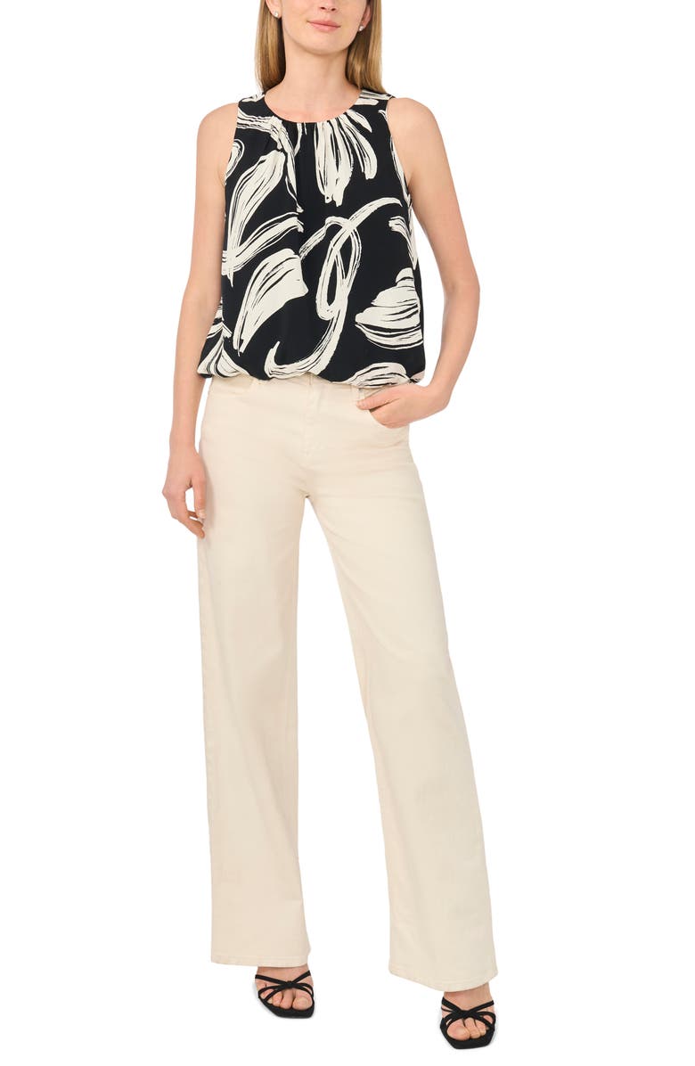 Halogen<sup>®</sup> Print Bubble Tank, Alternate, color, Vanilla Ice Black Leaf