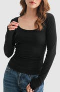 Lush Long Sleeve Ruched Top