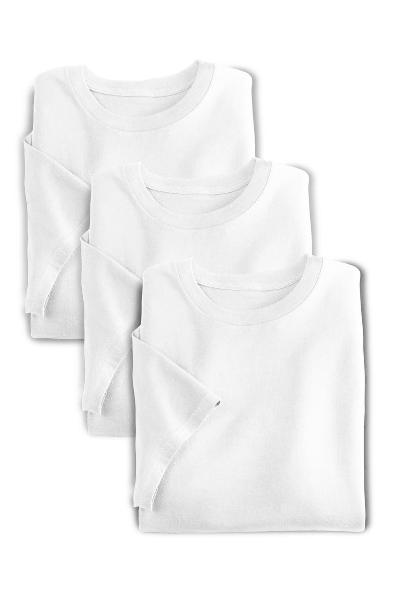 Harbor Bay by DXL 3-pk Crewneck T-Shirts, Alternate, color, White