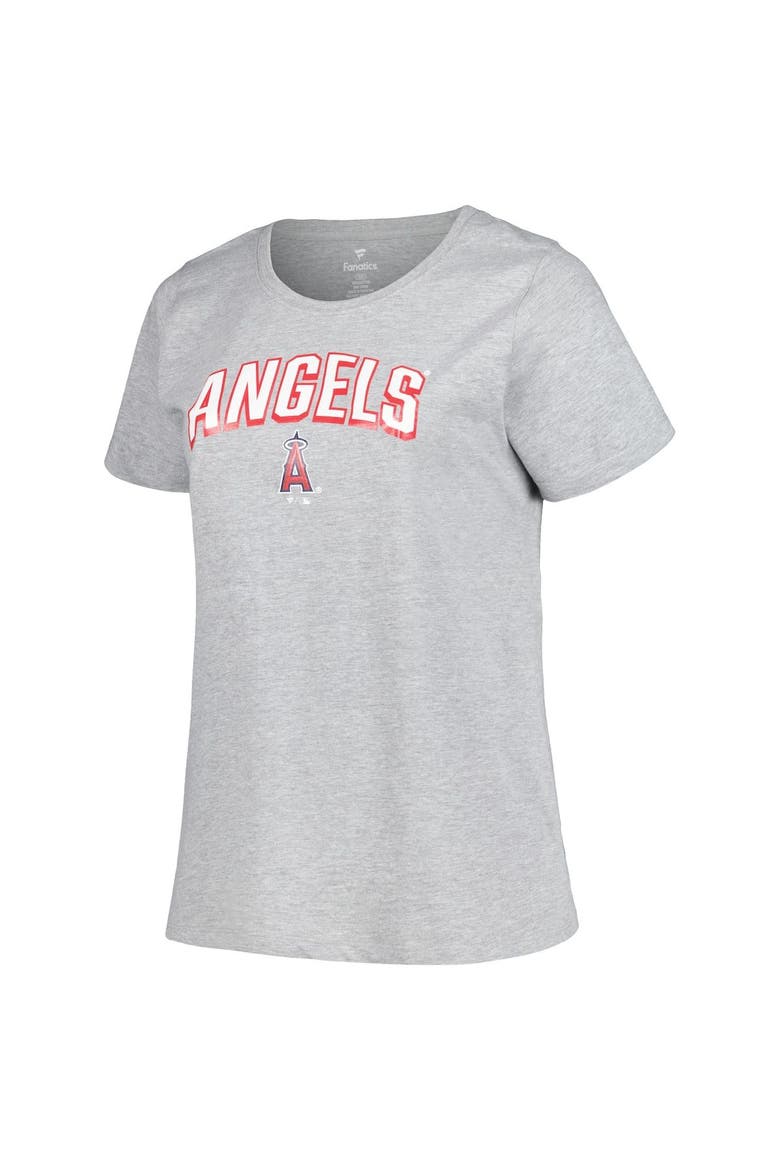 Women's Profile Black/Heather Gray Los Angeles Angels Plus Size T-Shirt Combo Pack, Alternate, color, Black