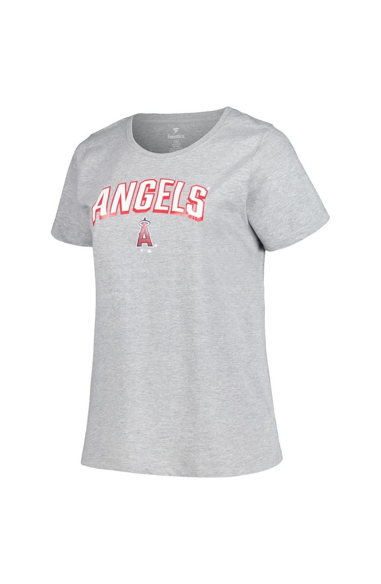 PROFILE Women's Profile Black/Heather Gray Los Angeles Angels Plus Size T-Shirt Combo Pack, Alternate, color, Black