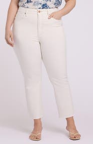 NYDJ Billie Frayed High Waist Ankle Mini Bootcut Jeans
