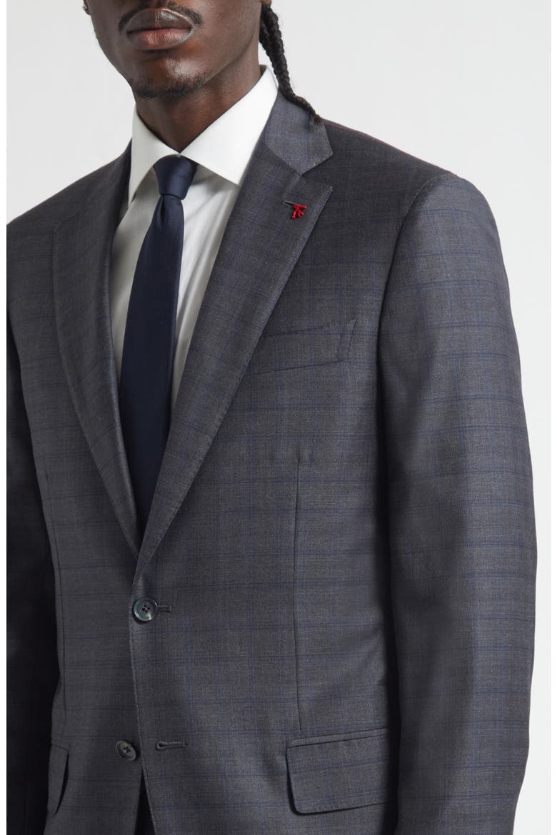 Sanita Check Super 150s Merino Wool Suit, Alternate, color, GREY
