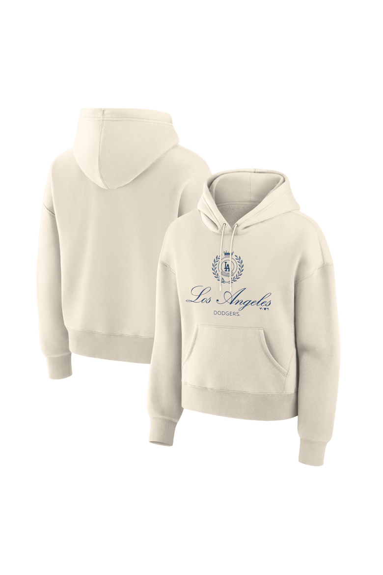 Women's Fanatics  Cream Los Angeles Dodgers Legacy Fleece Hoodie, Main, color, Cream